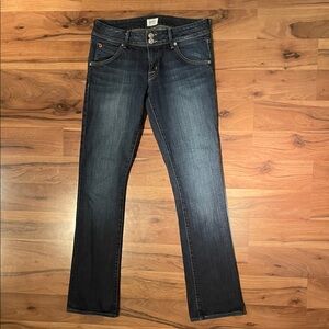 Hudson Jeans Women's 28 Mid-Rise Boot Cut in Deep Indigo 30” inseam early 2000s